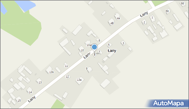 Łany, Łany, 8, mapa Łany