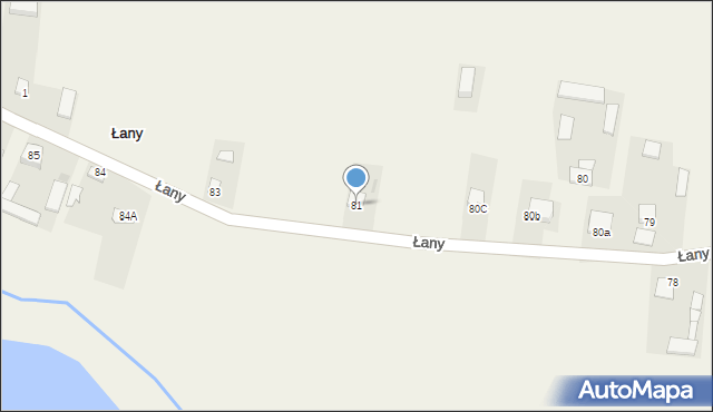 Łany, Łany, 81, mapa Łany