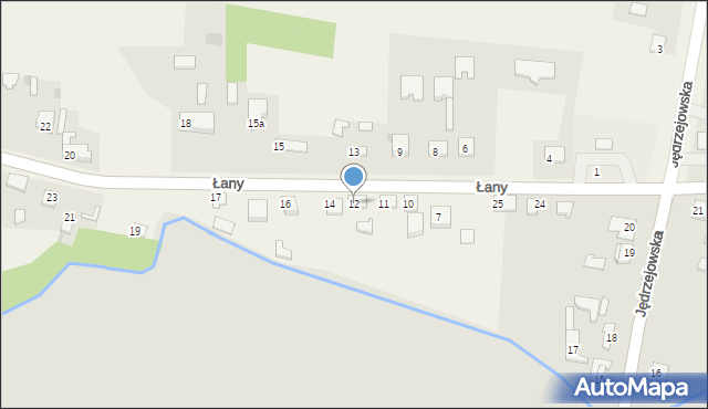 Łany, Łany, 12, mapa Łany