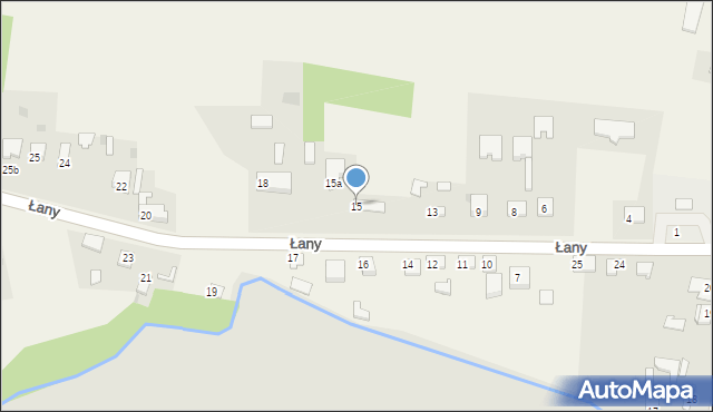 Łany, Łany, 15, mapa Łany