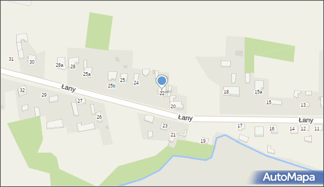 Łany, Łany, 22, mapa Łany