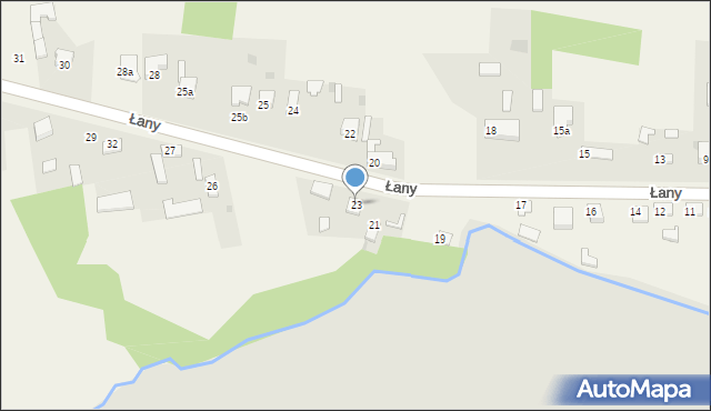 Łany, Łany, 23, mapa Łany