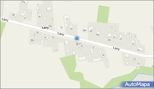 Łany, Łany, 29, mapa Łany