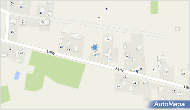 Łany, Łany, 38, mapa Łany