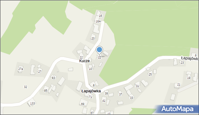 Łapajówka, Łapajówka, 12, mapa Łapajówka