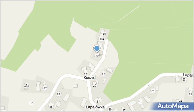 Łapajówka, Łapajówka, 20, mapa Łapajówka