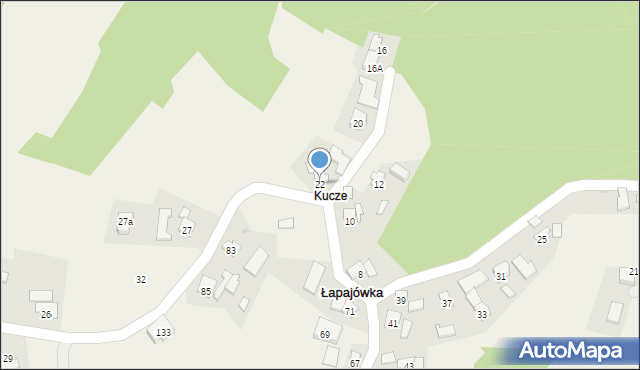 Łapajówka, Łapajówka, 22, mapa Łapajówka