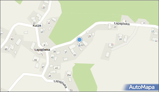 Łapajówka, Łapajówka, 31, mapa Łapajówka