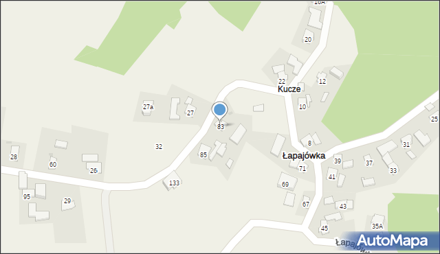 Łapajówka, Łapajówka, 83, mapa Łapajówka