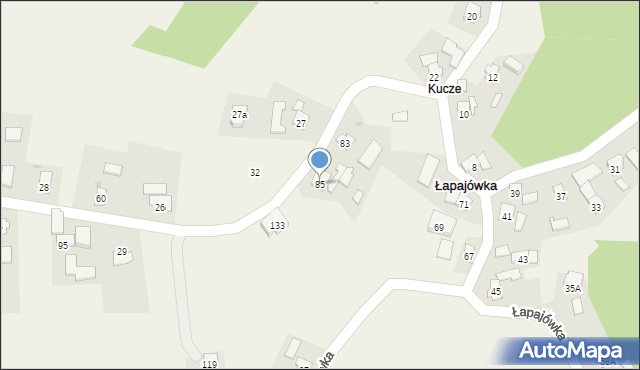 Łapajówka, Łapajówka, 85, mapa Łapajówka