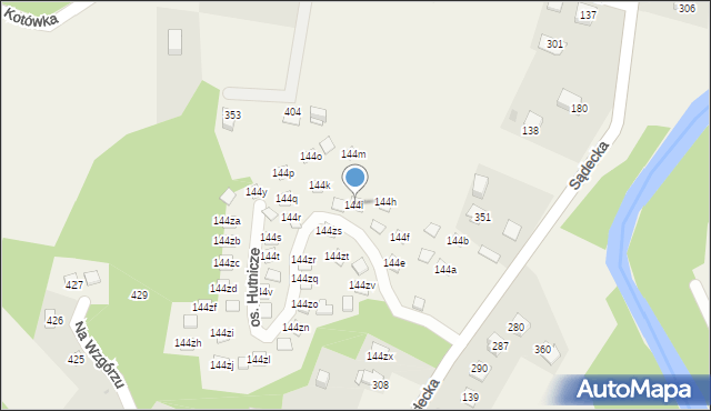 Łapanów, Łapanów, 144i, mapa Łapanów