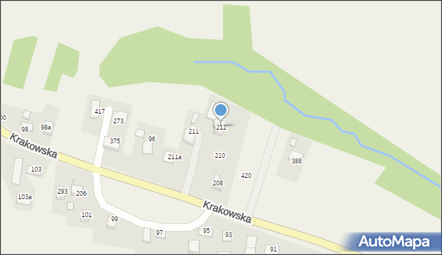 Łapanów, Łapanów, 212, mapa Łapanów