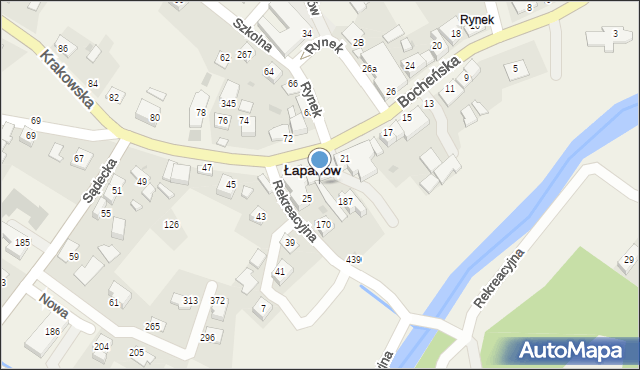 Łapanów, Łapanów, 23a, mapa Łapanów
