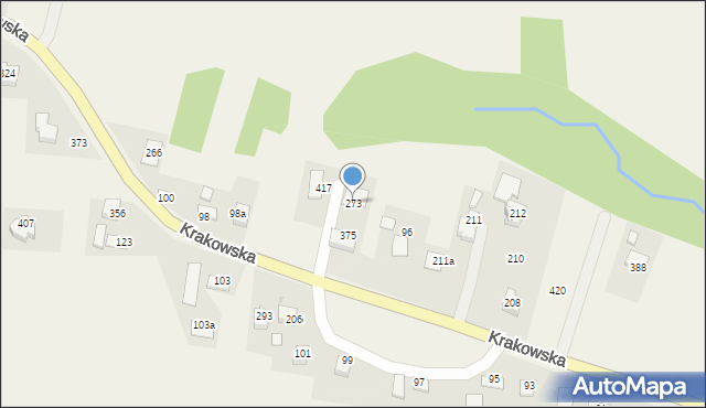 Łapanów, Łapanów, 273, mapa Łapanów