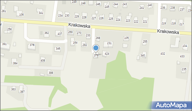 Łapanów, Łapanów, 379, mapa Łapanów