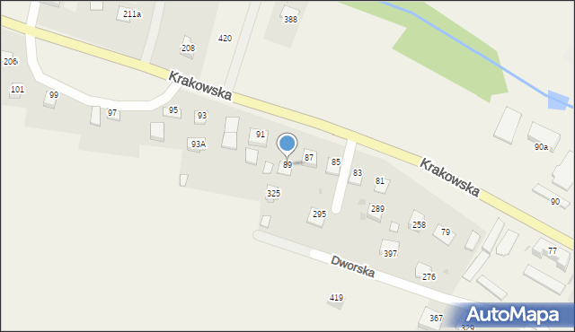 Łapanów, Łapanów, 89, mapa Łapanów