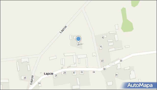 Łapcie, Łapcie, 37, mapa Łapcie