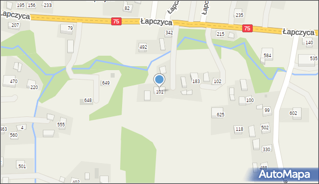 Łapczyca, Łapczyca, 101, mapa Łapczyca