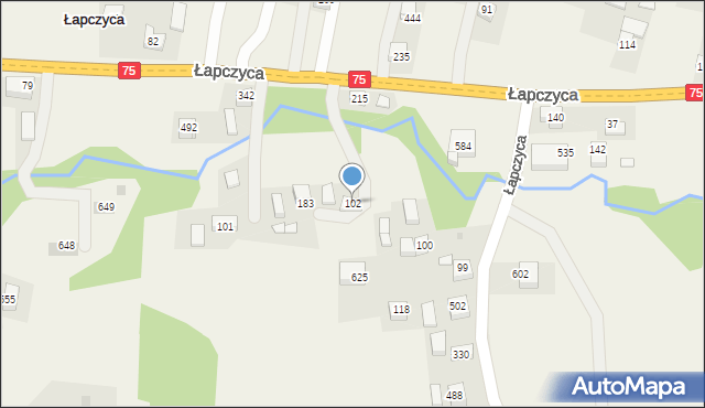 Łapczyca, Łapczyca, 102, mapa Łapczyca
