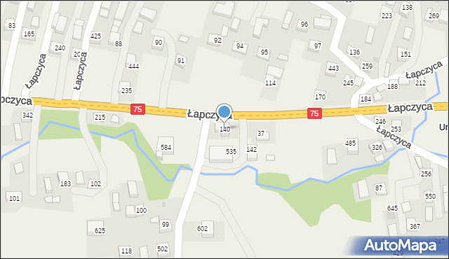 Łapczyca, Łapczyca, 140, mapa Łapczyca