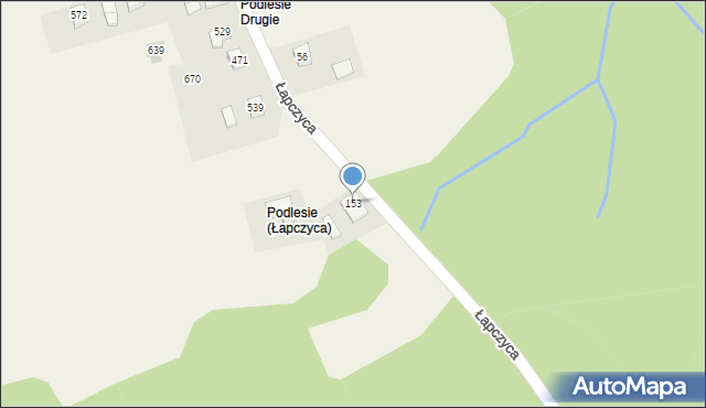 Łapczyca, Łapczyca, 153, mapa Łapczyca