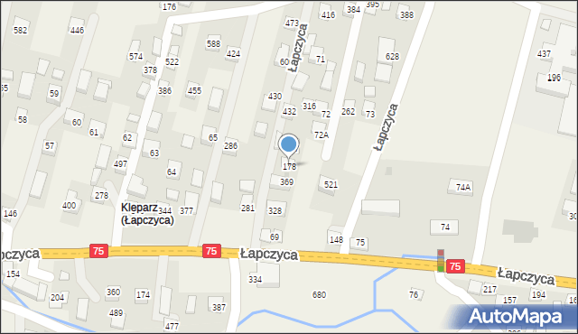 Łapczyca, Łapczyca, 178, mapa Łapczyca