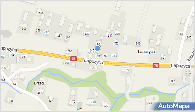 Łapczyca, Łapczyca, 195, mapa Łapczyca