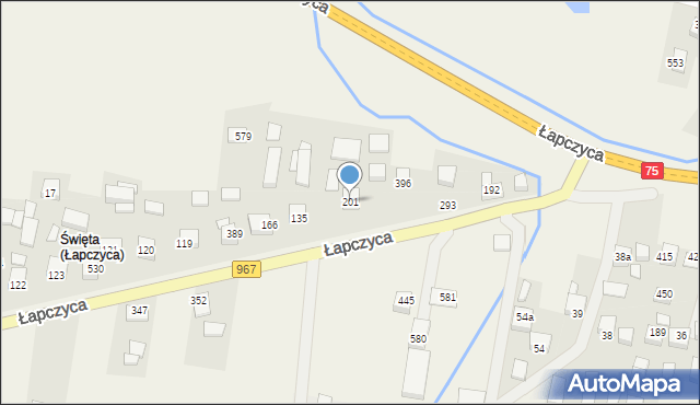 Łapczyca, Łapczyca, 201, mapa Łapczyca