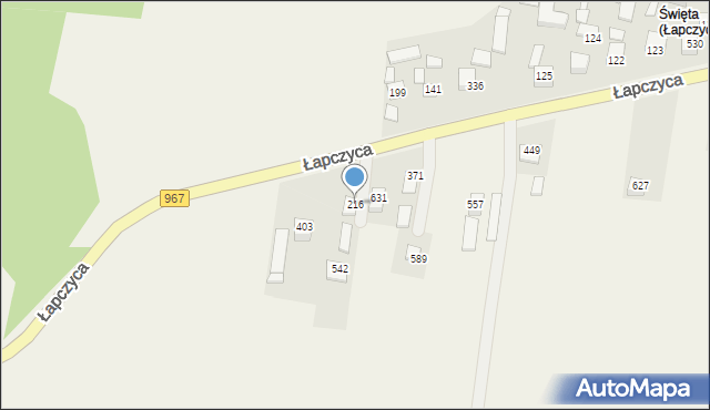 Łapczyca, Łapczyca, 216, mapa Łapczyca