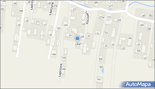 Łapczyca, Łapczyca, 230A, mapa Łapczyca