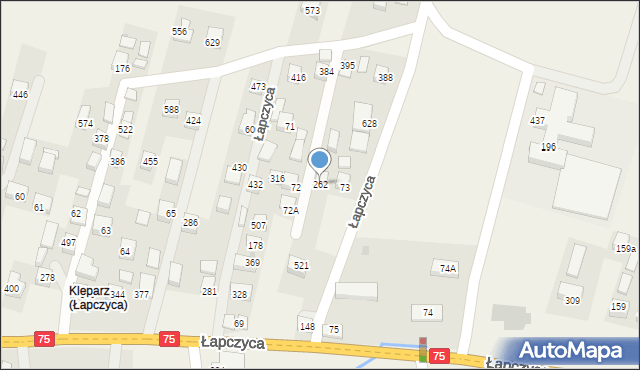 Łapczyca, Łapczyca, 262, mapa Łapczyca