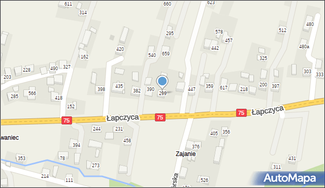 Łapczyca, Łapczyca, 299, mapa Łapczyca