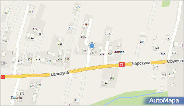 Łapczyca, Łapczyca, 333, mapa Łapczyca