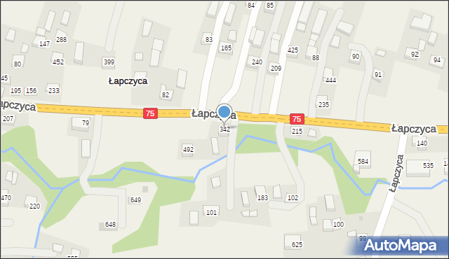 Łapczyca, Łapczyca, 342, mapa Łapczyca