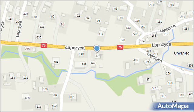 Łapczyca, Łapczyca, 37, mapa Łapczyca