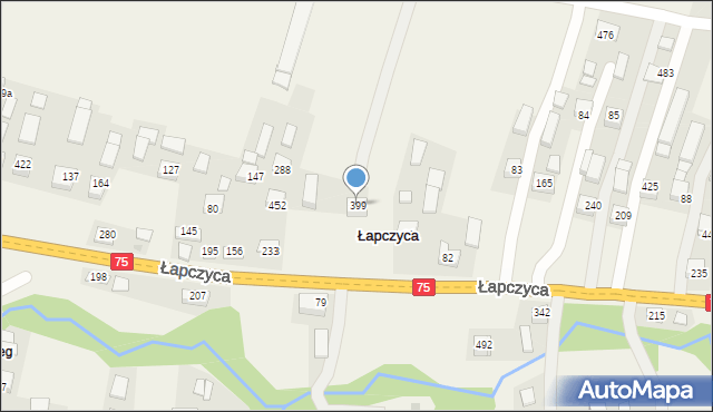 Łapczyca, Łapczyca, 399, mapa Łapczyca