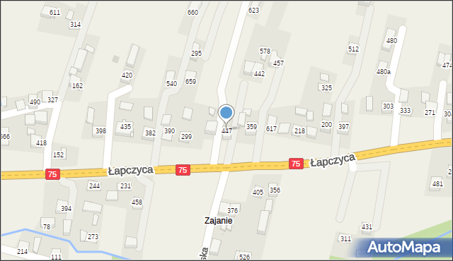 Łapczyca, Łapczyca, 447, mapa Łapczyca