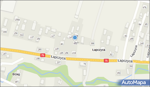 Łapczyca, Łapczyca, 452, mapa Łapczyca