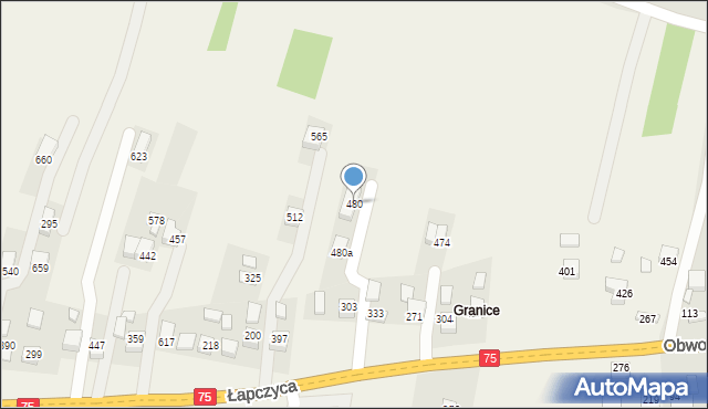Łapczyca, Łapczyca, 480, mapa Łapczyca