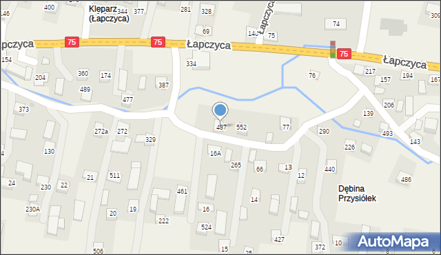 Łapczyca, Łapczyca, 487, mapa Łapczyca