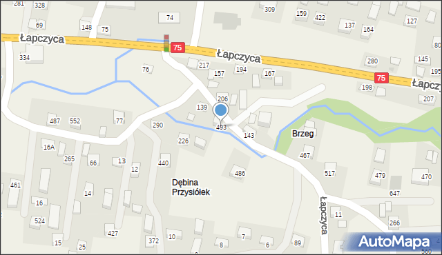 Łapczyca, Łapczyca, 493, mapa Łapczyca