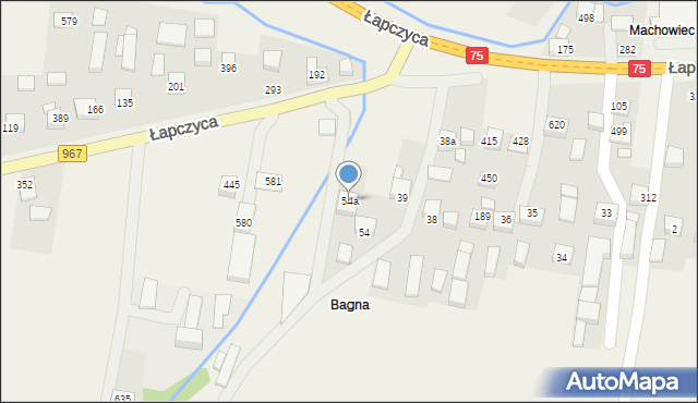 Łapczyca, Łapczyca, 54a, mapa Łapczyca