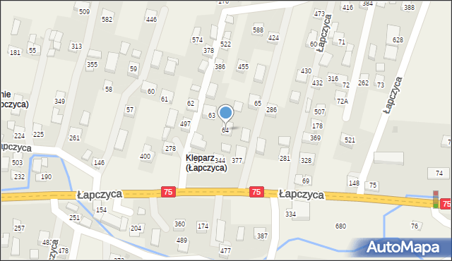Łapczyca, Łapczyca, 64, mapa Łapczyca