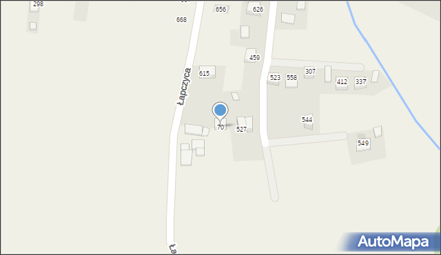 Łapczyca, Łapczyca, 70, mapa Łapczyca