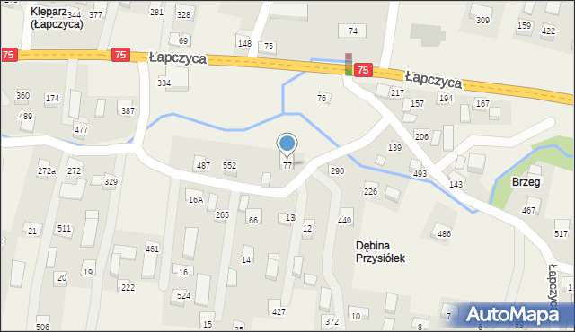 Łapczyca, Łapczyca, 77, mapa Łapczyca