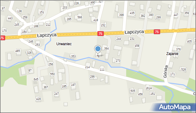 Łapczyca, Łapczyca, 78, mapa Łapczyca