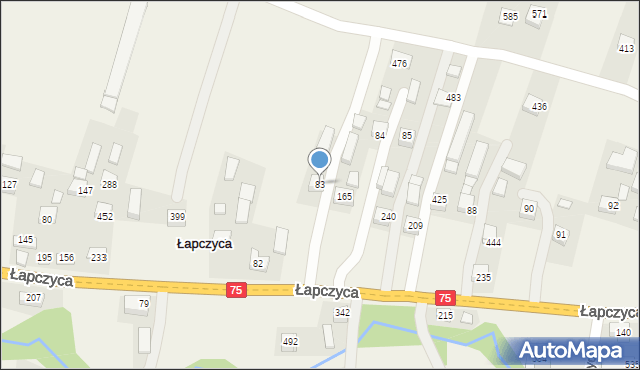 Łapczyca, Łapczyca, 83, mapa Łapczyca