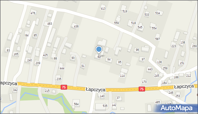 Łapczyca, Łapczyca, 92, mapa Łapczyca