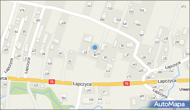 Łapczyca, Łapczyca, 94, mapa Łapczyca