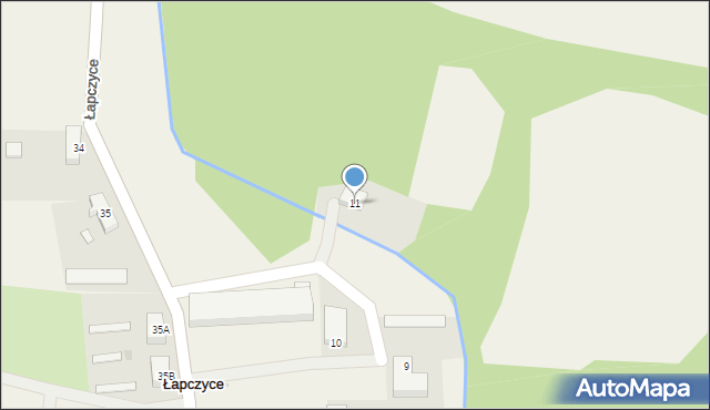 Łapczyce, Łapczyce, 11, mapa Łapczyce